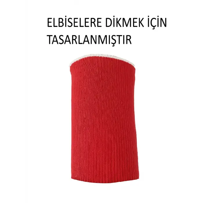 Kol Ribanası Triko Dokuma Kırmızı Başlangıç Beyaz 14 cm Yükseklik 2 Adet – T 566