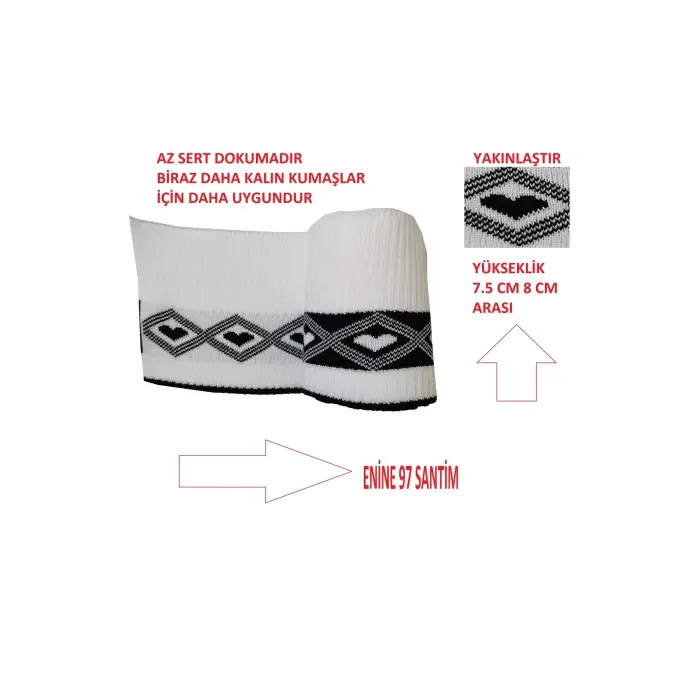 Ribana Manşet Triko Etek Kol Bandı Şerit Şeklindedir 1 Adet Fiyatı Ölçüler Resimlerdedir