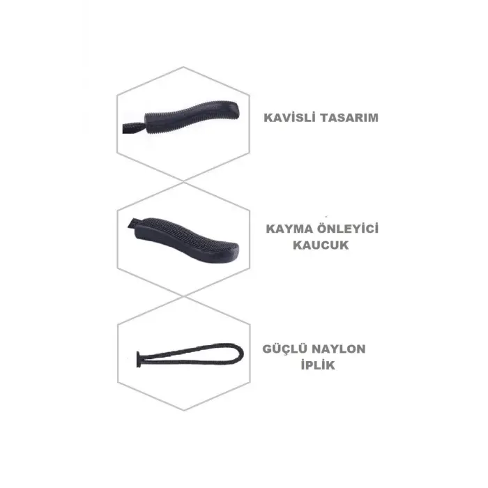 Fermuar Çekme İpi 20 Adet Fermuar Elcik (10 Siyah + 10 Kırmızı) Çanta Mont Valiz Uyumlu