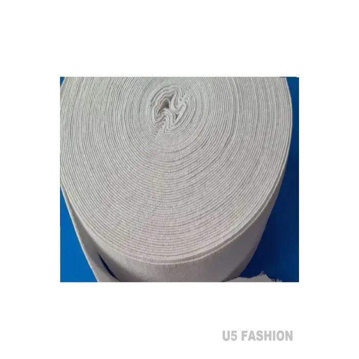 Beyaz Dokuma Lastik 25 Metre 5 Santim Dokuma Eşofman şort Paça Don ve Bel Lastiği