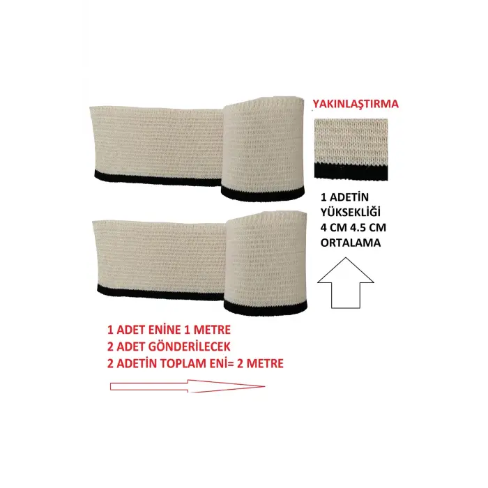 Ribana Kumaş (TRİKO DOKUMA) Hobi Tasarım Malzemesi Ribana Uzun Şerit Bant ( 2 Adet)