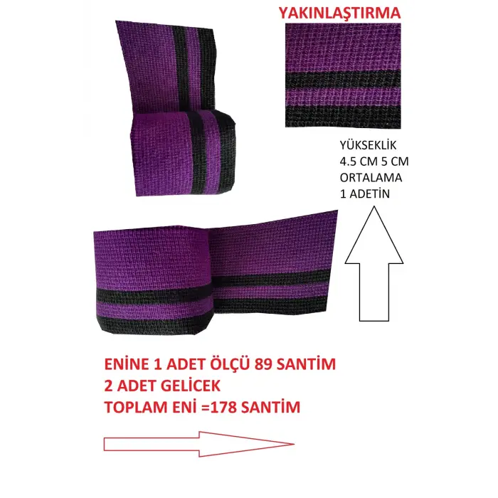 Triko Dokuma Ribana Uzun Bant 2 Adet Çizgili Çok Amaçlı – En 89 cm Boy 4.5 cm T 520