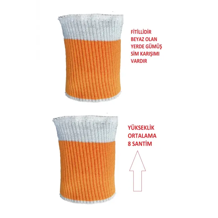 2 adet ribana triko kol bandı fitilli