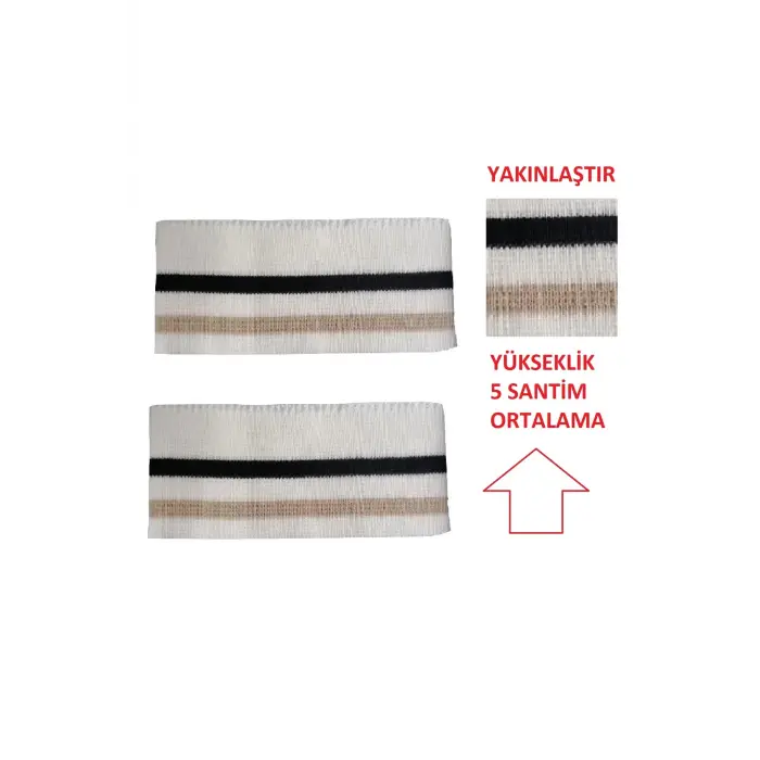 2 adet triko ribana kol manşeti ölçüleri resimlerde ve açıklamalardadır