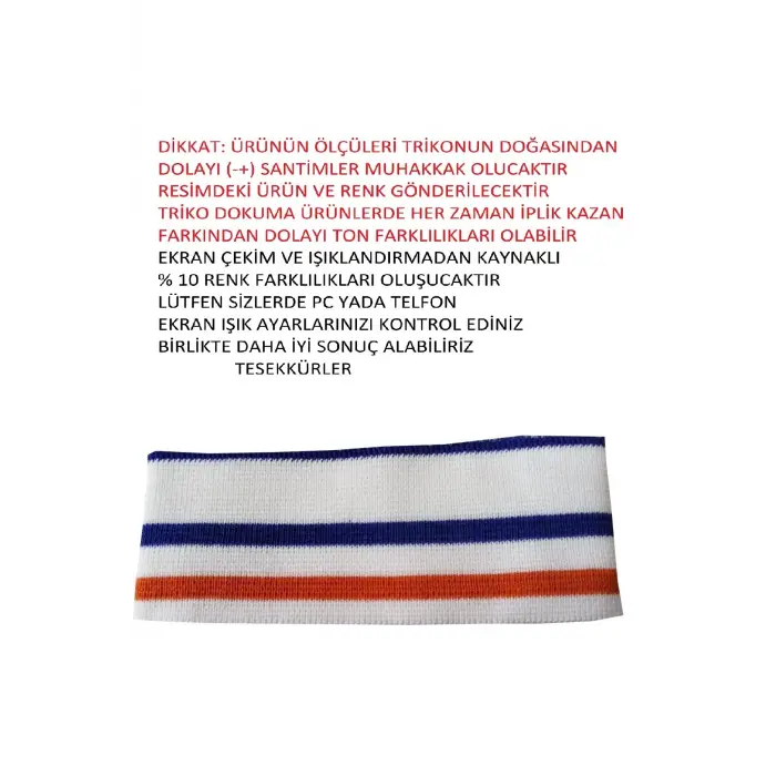 2 adet triko ribana kol manşeti ölçüleri resimlerde ve açıklamalardadır