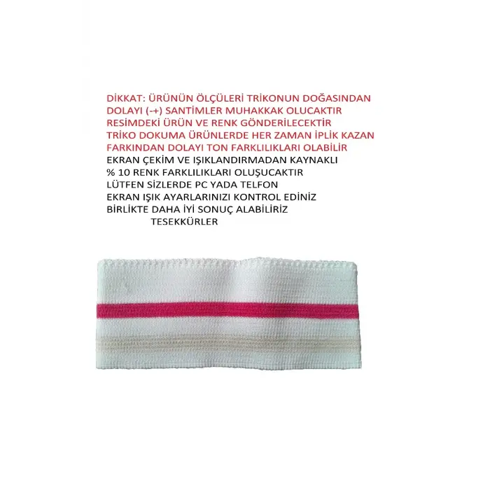 2 adet triko ribana kol manşeti ölçüleri resimlerde ve açıklamalardadır