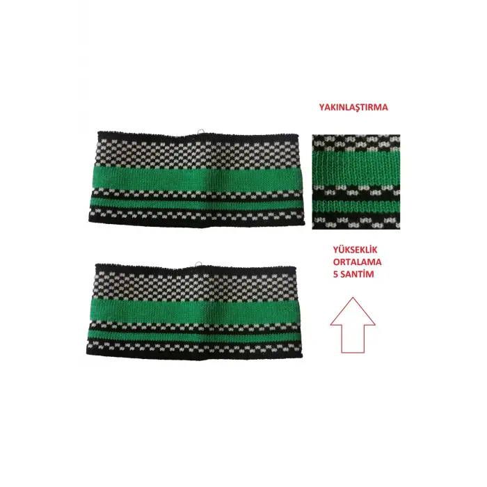 2 adet triko ribana kol manşeti ölçüleri resimlerde ve açıklamalardadır