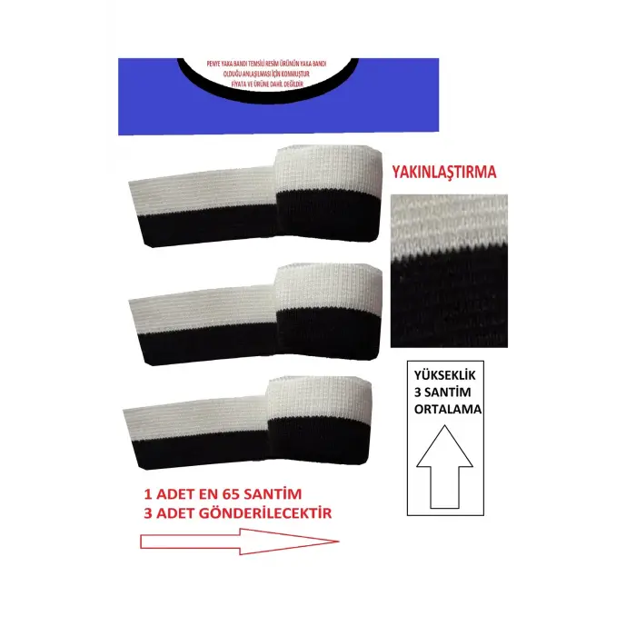 3 Adet Triko Yaka Bandı Penyeler İçin Üretilmiştir Ürünün Özellikleri Resimlerde ve Açıklamaladadır