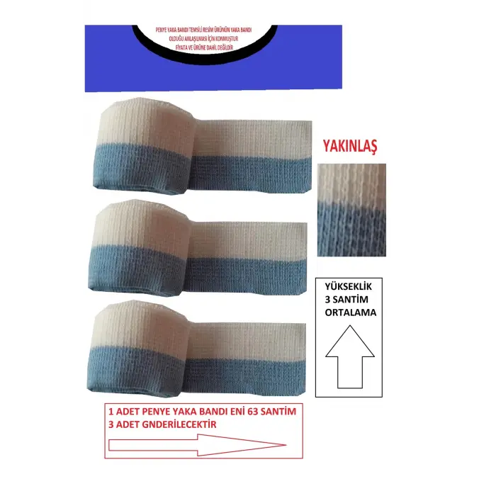 3 Adet Triko Yaka Bandı Penyeler İçin Üretilmiştir Ürünün Özellikleri Resimlerde ve Açıklamaladadır