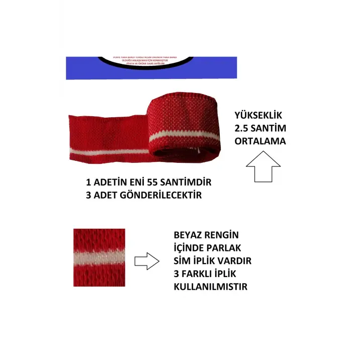 3 adet penye triko yaka bandı gerekli bilgiler resimlerde ve açıklamalarda