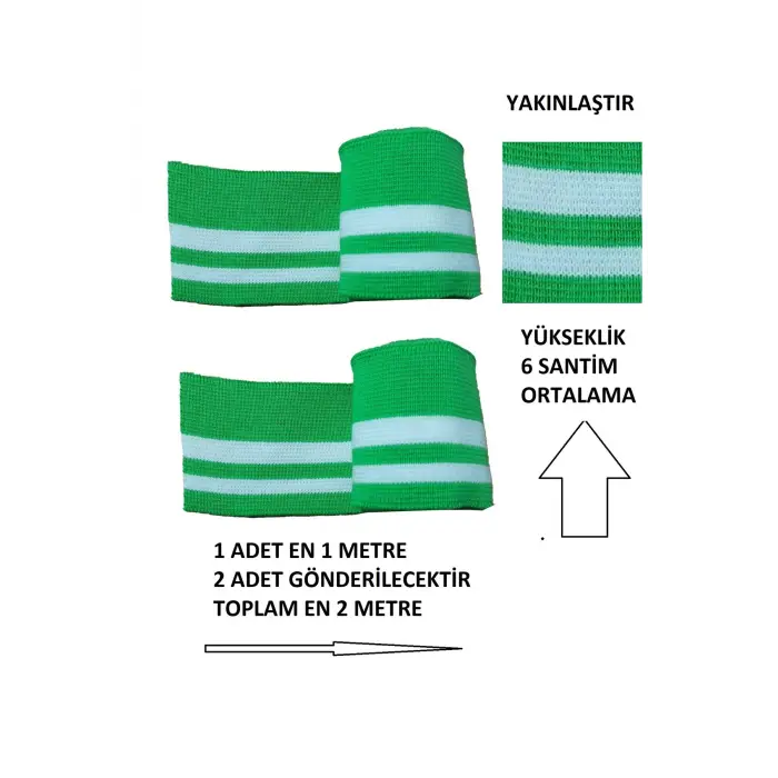 2 adet triko ribana uzun bant ölçüleri resimdedir detaylar açıklamadadır yeşil beyaz