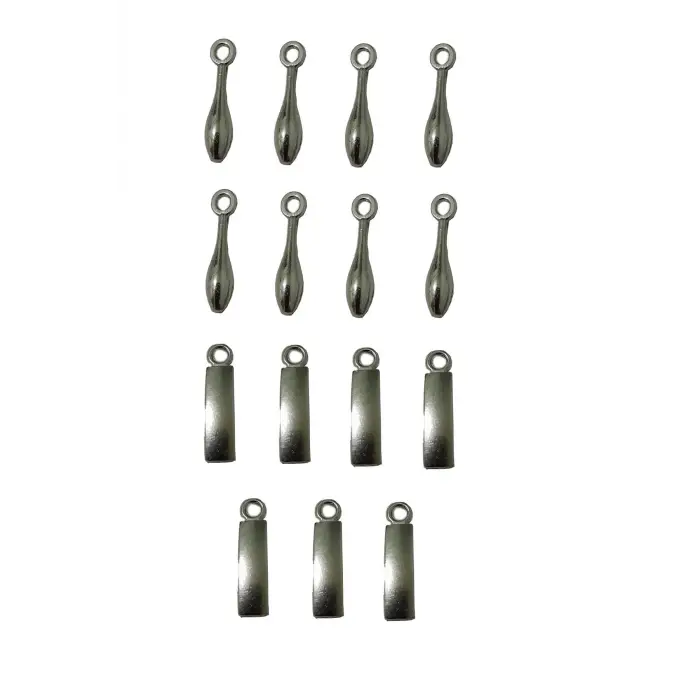 fermuar başlık ucu 15 adet gümüş rengi kullanım alanı mont çanta pantolon