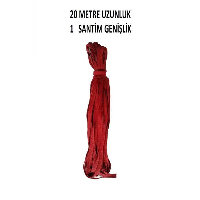 Ekstrafor Pamuklu Kırmızı Dar Dokuma Şerit – 1 cm x 20 m