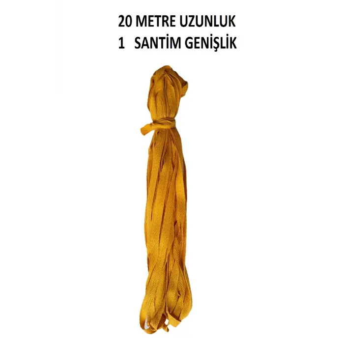 Pamuklu Ekstrafor Şerit Sarı 1 cm x 20 m