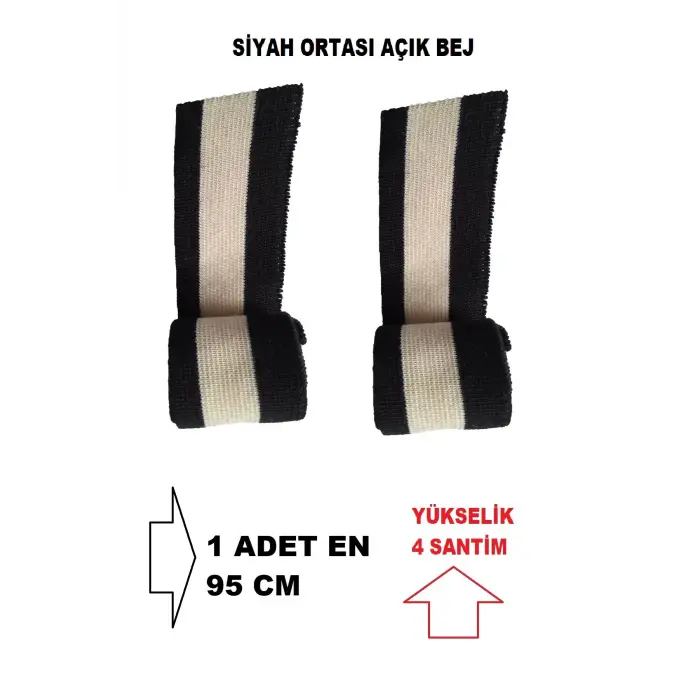 Ribana Kumaş (TRİKO DOKUMA) Hobi Tasarım Malzemesi Ribana Uzun Şerit Bant ( 2 Adet)