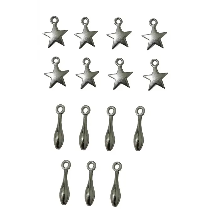 fermuar başlık ucu 15 adet gümüş rengi kullanım alanı mont çanta pantolon