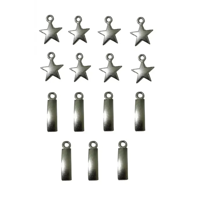 fermuar başlık ucu 15 adet gümüş rengi kullanım alanı mont çanta pantolon