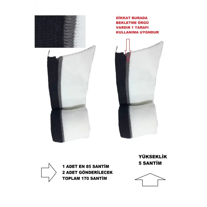 Triko Dokuma Geniş Ribana Çok Amaçlı Bant Bekletme Desenli 2 Adet T519