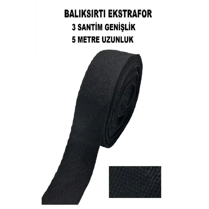 5 Metre Uzunluk 3 Santim Genişlik Balıksırtı Ekstrafor Dar Dokuma Şerit