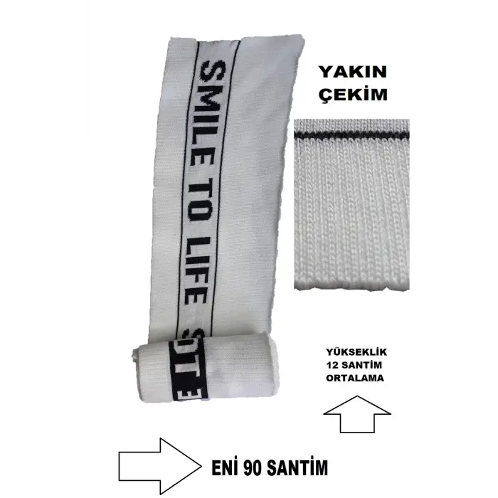 Ribana Kumaş (TRİKO DOKUMA) Hobi Tasarım Malzemesi Ribana Uzun Şerit Bant ( 1 Adet)