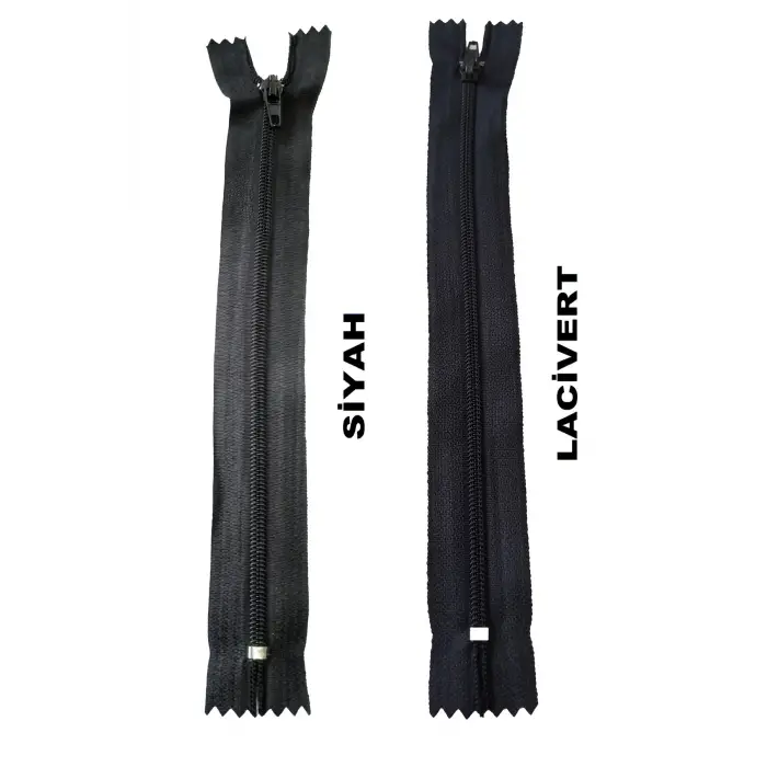 18 santim fermuar 10 adet siyah 10 adet lacivert pantolon fermuarı