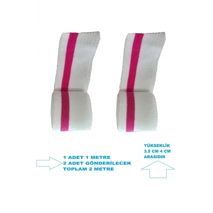 Ribana Kumaş (TRİKO DOKUMA) Çizgili hobi Tasarım Malzemesi Ribana Uzun Şerit Bant (2 ADET)