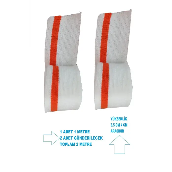 Ribana Kumaş (TRİKO DOKUMA) Çizgili hobi Tasarım Malzemesi Ribana Uzun Şerit Bant (2 ADET)