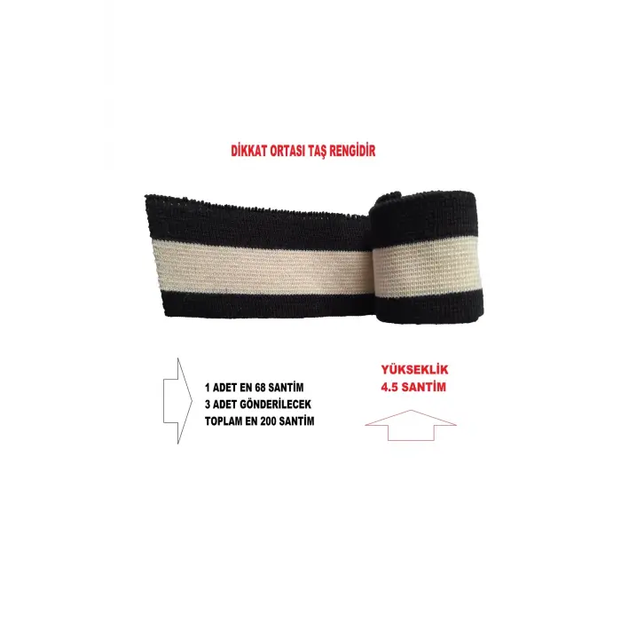 3 adet triko ribana kumaş bant çok amaçlı hobi tasarım malzemesi triko ribana