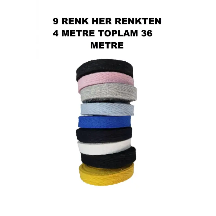 9 renk balıksırtı ekstrafor her renkten 4 metre uzunluk 1 santim en (9 rengin toplamı 36 metre)