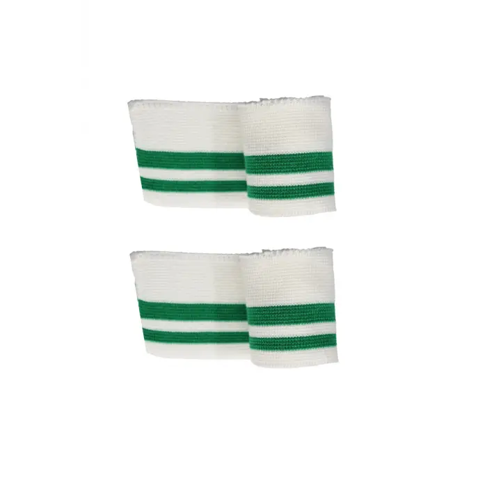 Triko Dokuma Ribana Uzun Şerit Bant Çok Amaçlı 2 Adet Beyaz Yeşil – En 1 Metre Boy 6 cm T518