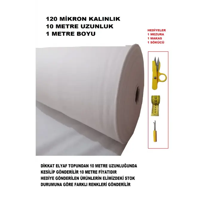 10 Metre Boyu 1 Metre Eni Fitillik Elyaf Kırkyama Patchwork Elyafı Sıkıştırılmış Elyaf 120 Mikron