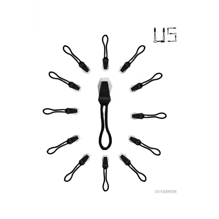 20 Adet Fermuar Elcik Fermuar Çekme İpi Fermuar Ucu