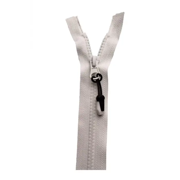 Kalın Dişli Fermuar Beyaz 80 Cm Kemik Diş Fermuar Elcikli Mont Kaban Çanta Dikiş Tekstil Aksesuarı 1 Adet