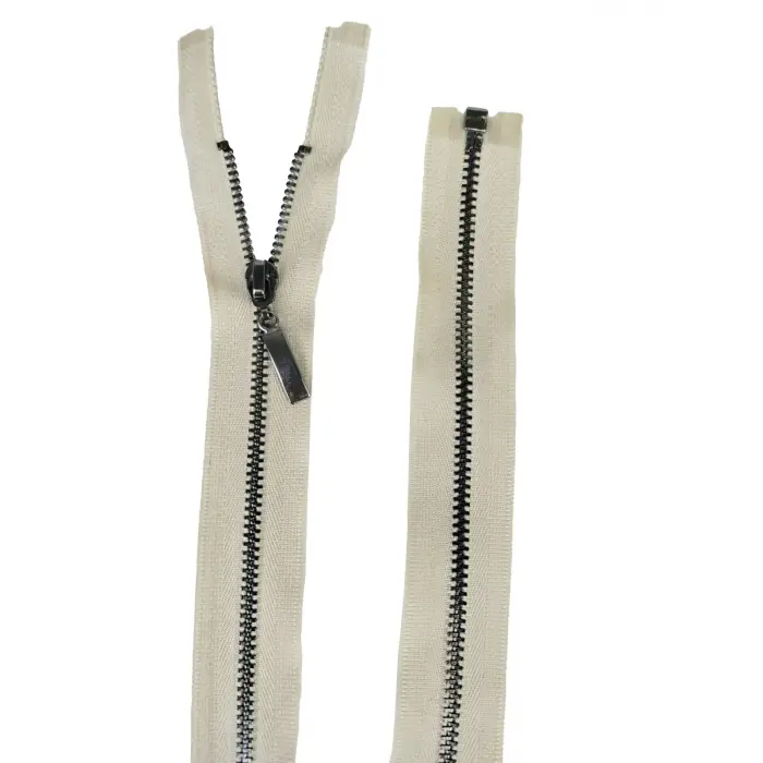 Metal dişli fermuar bej 55 cm 1 Adet Çok Amaçlı Kullanım F-701