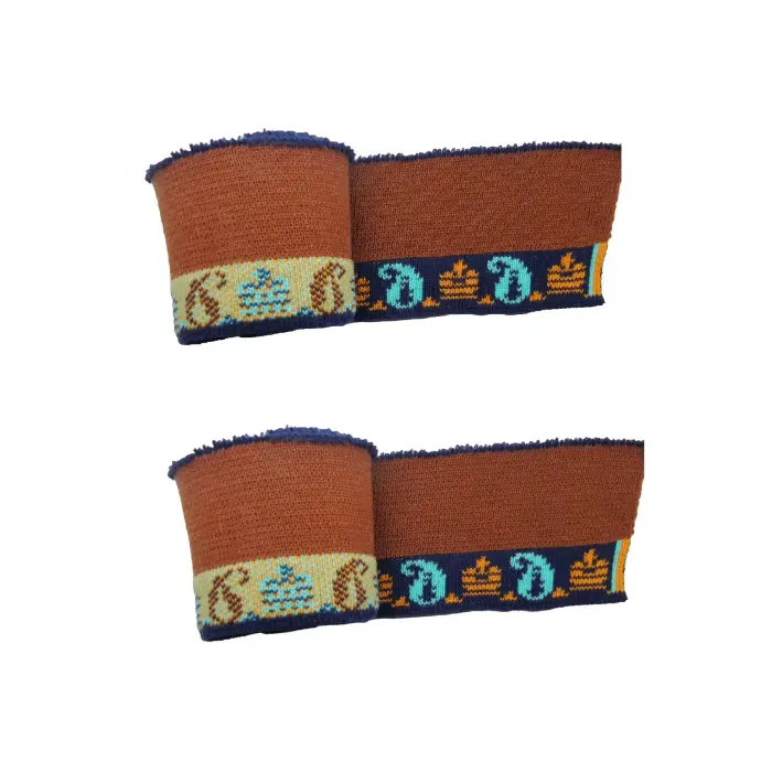 Ribana Bant Triko Dokuma Şerit 95x5 cm Lacivert Desenli 2 Adet t507