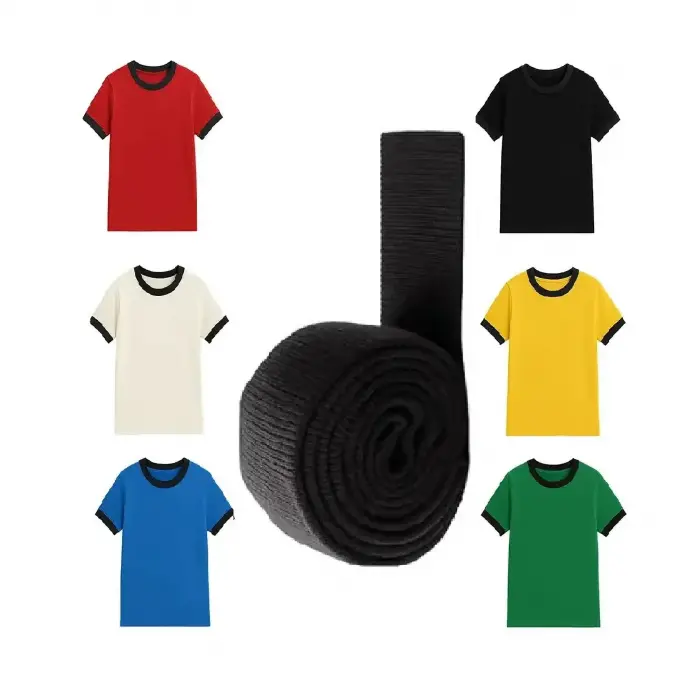 Ribana Yaka Kol Bandı – Triko Dokuma – Siyah – 1 Metre x 3 cm – 2 Adet