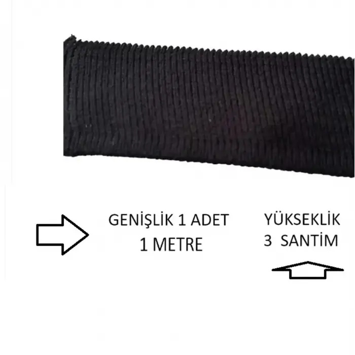 Ribana Yaka Kol Bandı – Triko Dokuma – Siyah – 1 Metre x 3 cm – 2 Adet