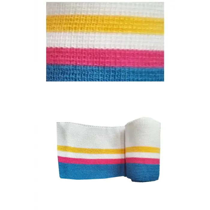 Triko Dokuma Ribana Şerit 97x7 cm Çizgili Kumaş Bant Kol Paça Manşet Onarım ve Tasarım 2 Adet T-513