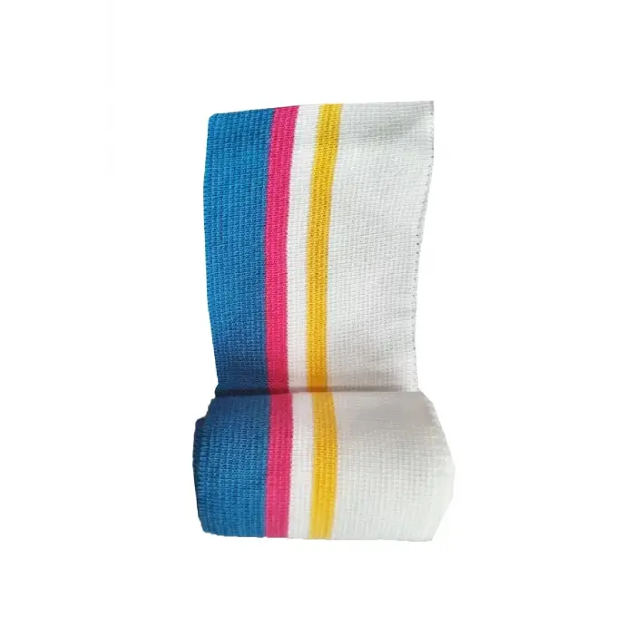 Triko Dokuma Ribana Şerit 97x7 cm Çizgili Kumaş Bant Kol Paça Manşet Onarım ve Tasarım 2 Adet T-513