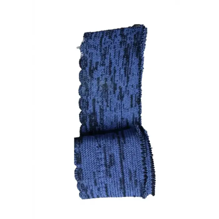 Triko Dokuma Ribana Şerit Mavi Siyah Ajurlu Alacalı En 95 cm Boy 4.5 cm 2 Adet T-512