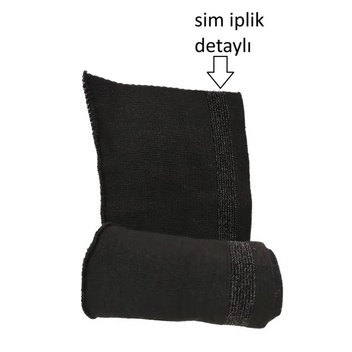 Triko Ribana Manşet Siyah Sim Çizgili En 95 Boy 9 cm 1 Adet T-561