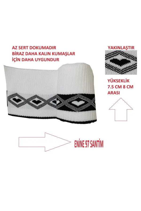 Ribana Manşet Triko Etek Kol Bandı Şerit Şeklindedir 1 Adet Fiyatı Ölçüler Resimlerdedir