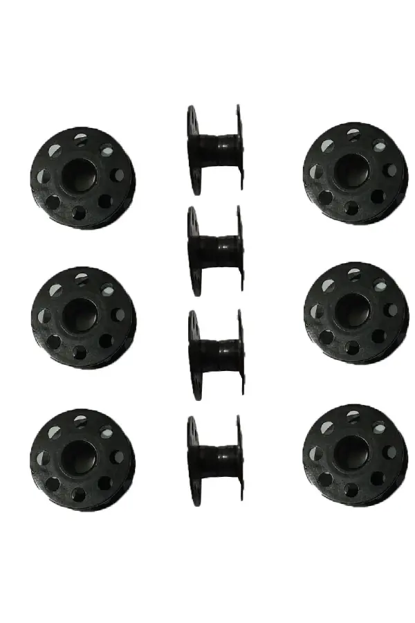 sanayi tipi dikiş makinası metal masura siyah 10 delikli masura