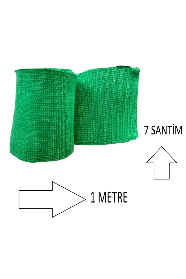 Triko Ribana Bant Yeşil – 2 Adet Dayanıklı Dokuma, Dikiş ve Tasarım İçin Çok Amaçlı Kullanım T533