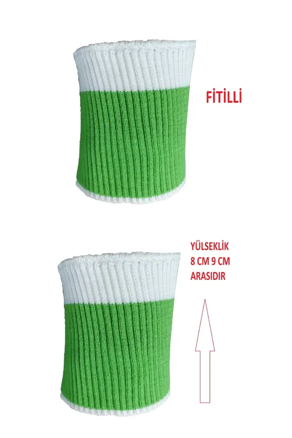 2 adet ribana triko kol bandı fitilli