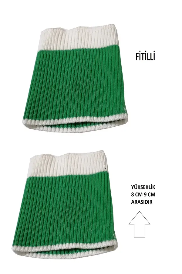 2 adet ribana triko kol bandı fitilli