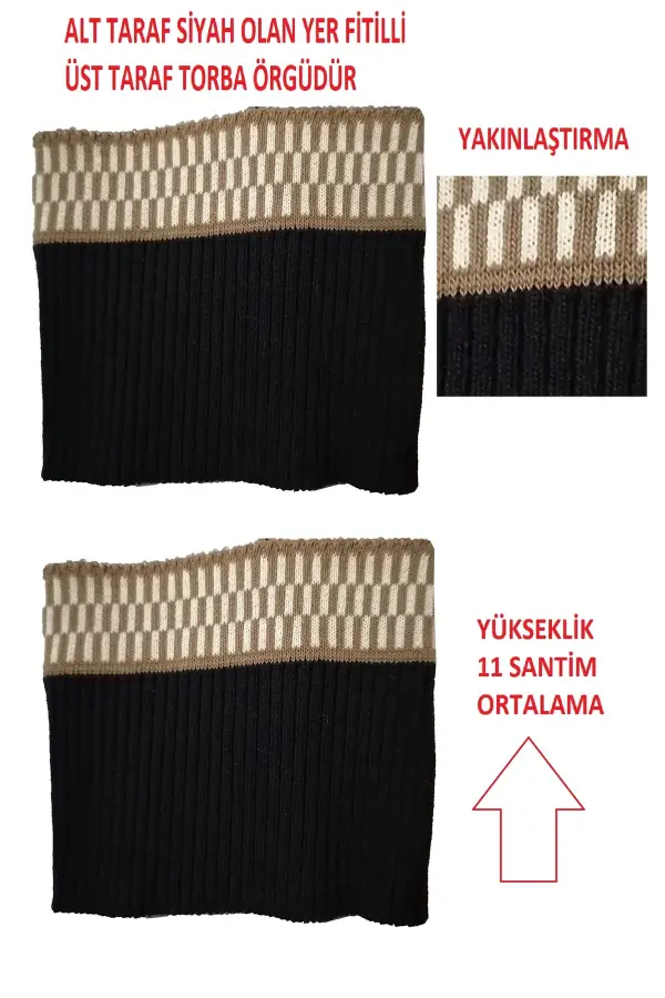 2 adet triko ribana kol bandıaltı fitilli üstü torba örgü açıklamalar resimlerde