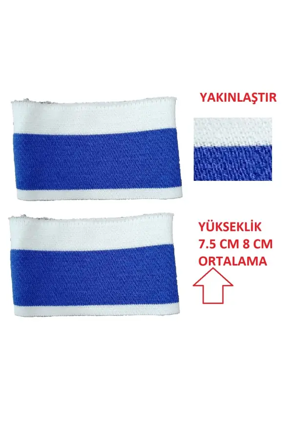 2 adet triko ribana kol manşeti dolu iğne