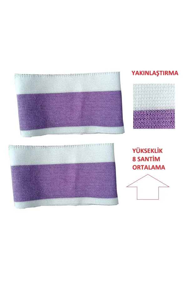 2 adet triko ribana kol manşeti dolu iğne