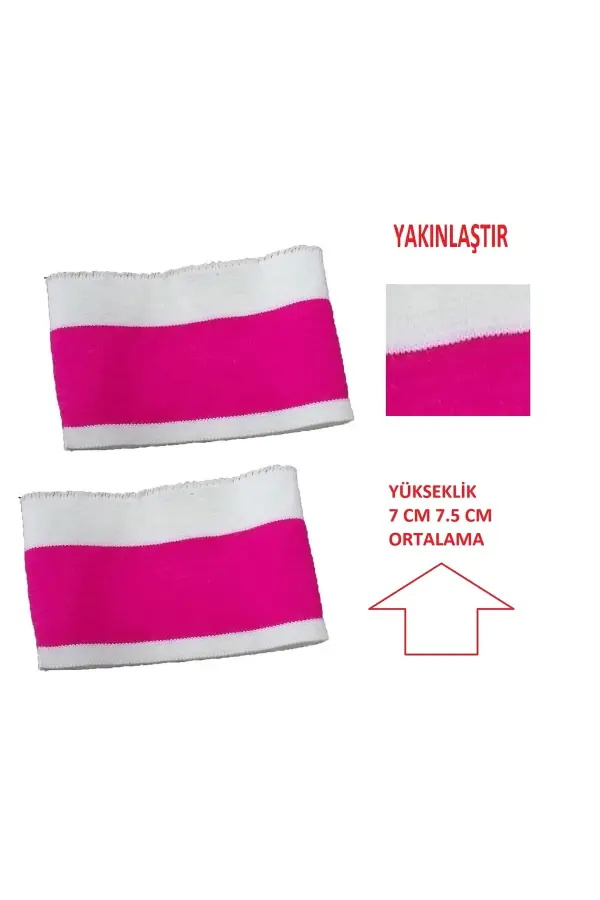 2 adet triko ribana kol manşeti dolu iğne